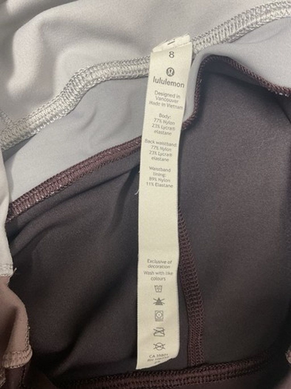Lululemon Lululemon Plum Shadow Silverscreen Antique Leggings Women 8 Size 30" / US 8 / IT 44 - 3 Thumbnail