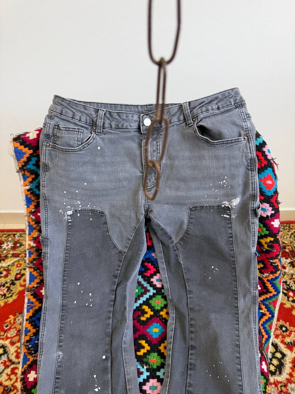 Tornado Mart Rare Japanese flared crazy pattern flared jeans tornado mart Size US 32 / EU 48 - 5 Thumbnail