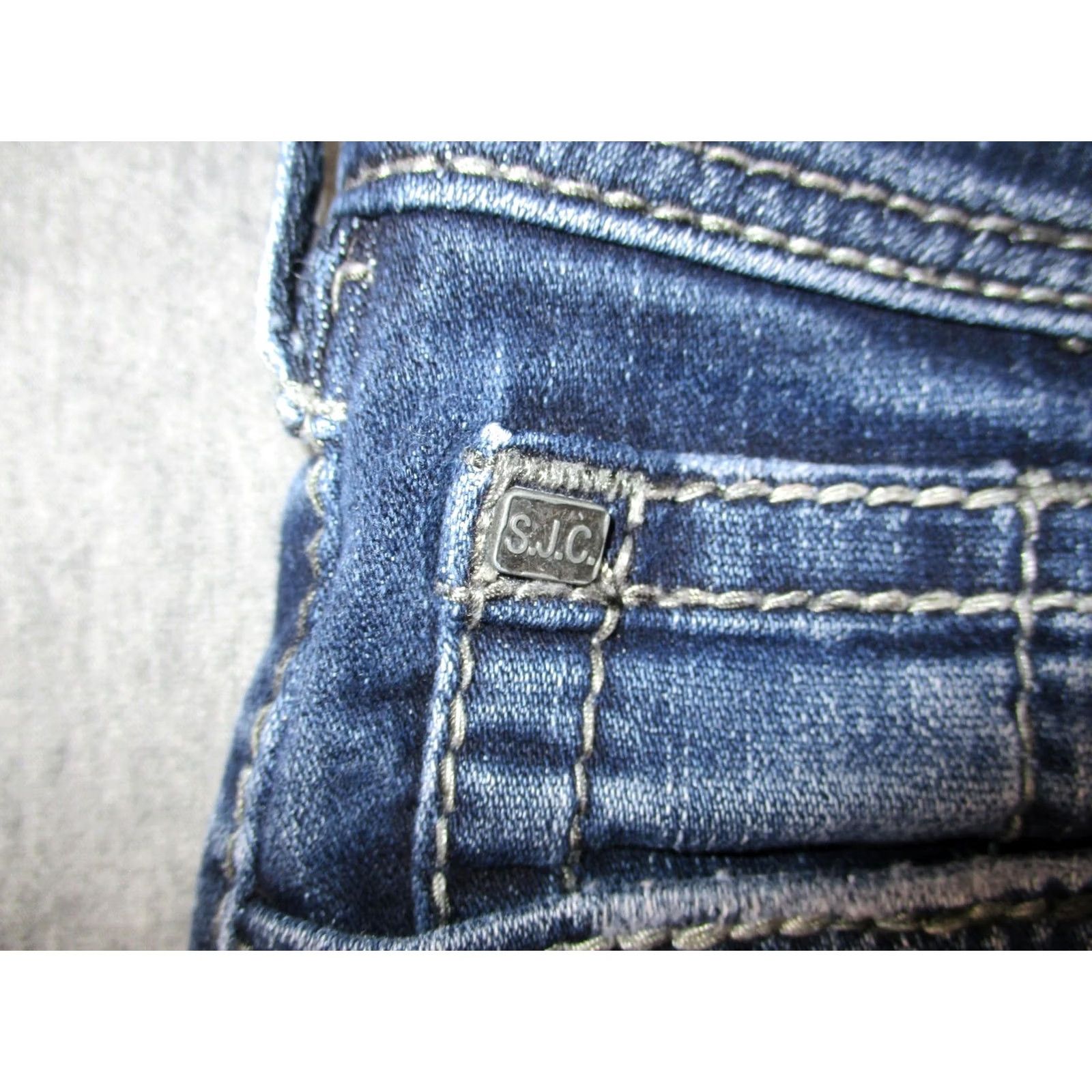 Silver Jeans Co. Silver Jeans Co Suki Surplus Womens Jeans W30 L32 Blue Mid Rise Bootcut Shoes/Denim 5-Pocket Embroidered Distressed Vintage No N/A Size 30" / US 8 / IT 44 - 5 Thumbnail