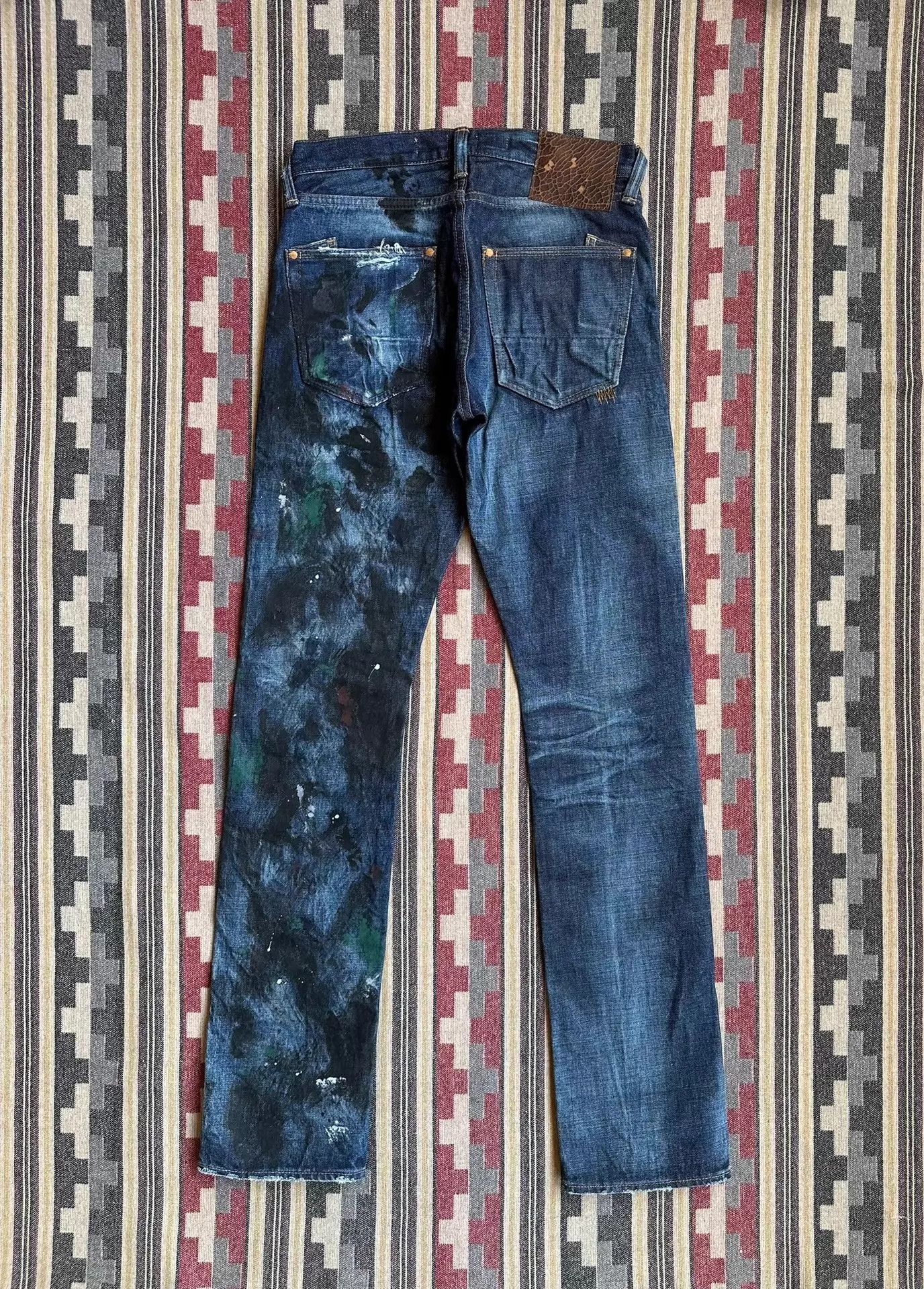 Prps Prps Noir Heavily Washed Splatter Distressed Selvedge 28 Size US 28 / EU 44 - 2 Thumbnail