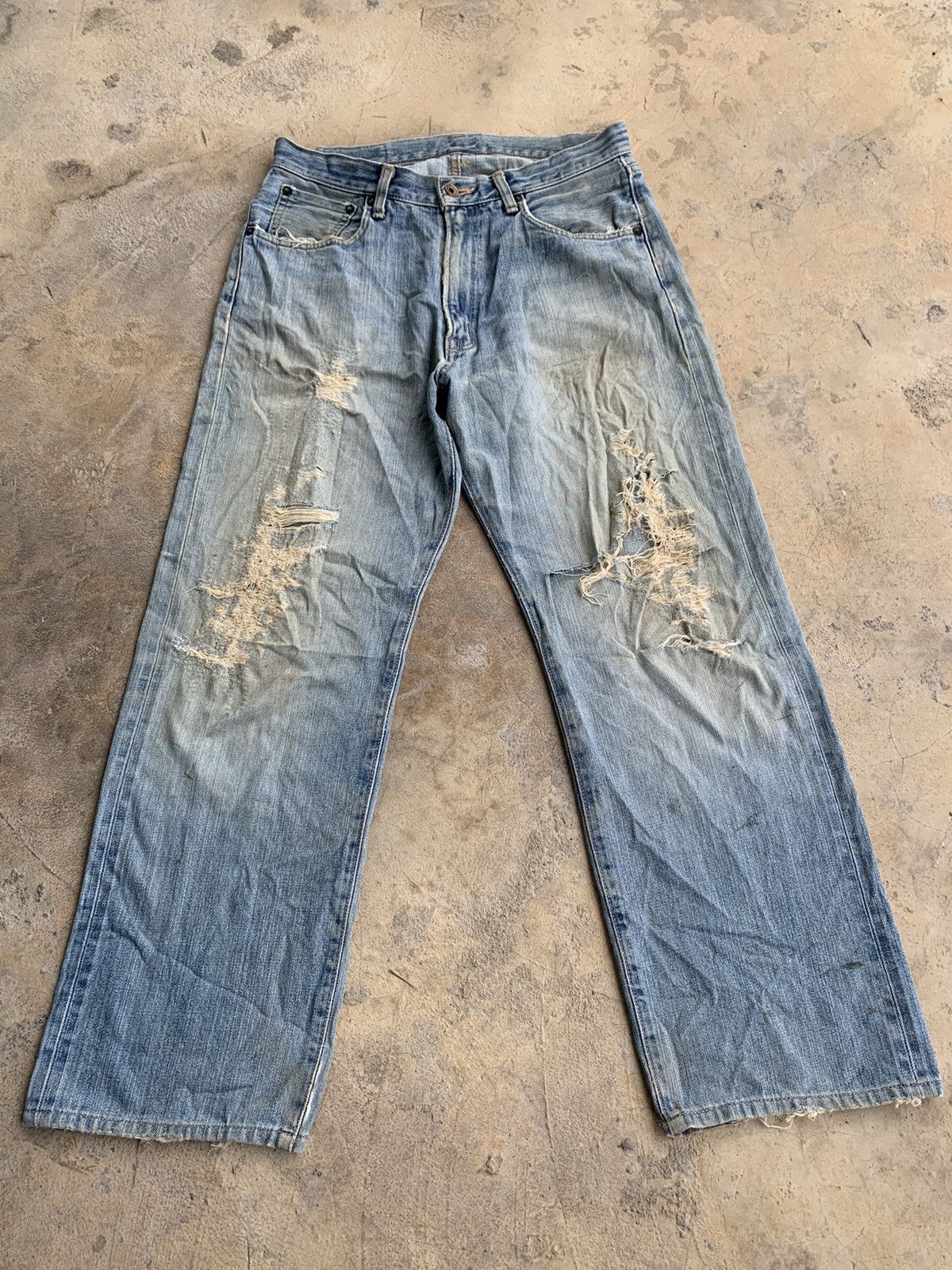 Edwin × Vintage Vintage Edwin 505 Selvedge Japanese Distressed Denim Size US 32 / EU 48 - 4 Thumbnail