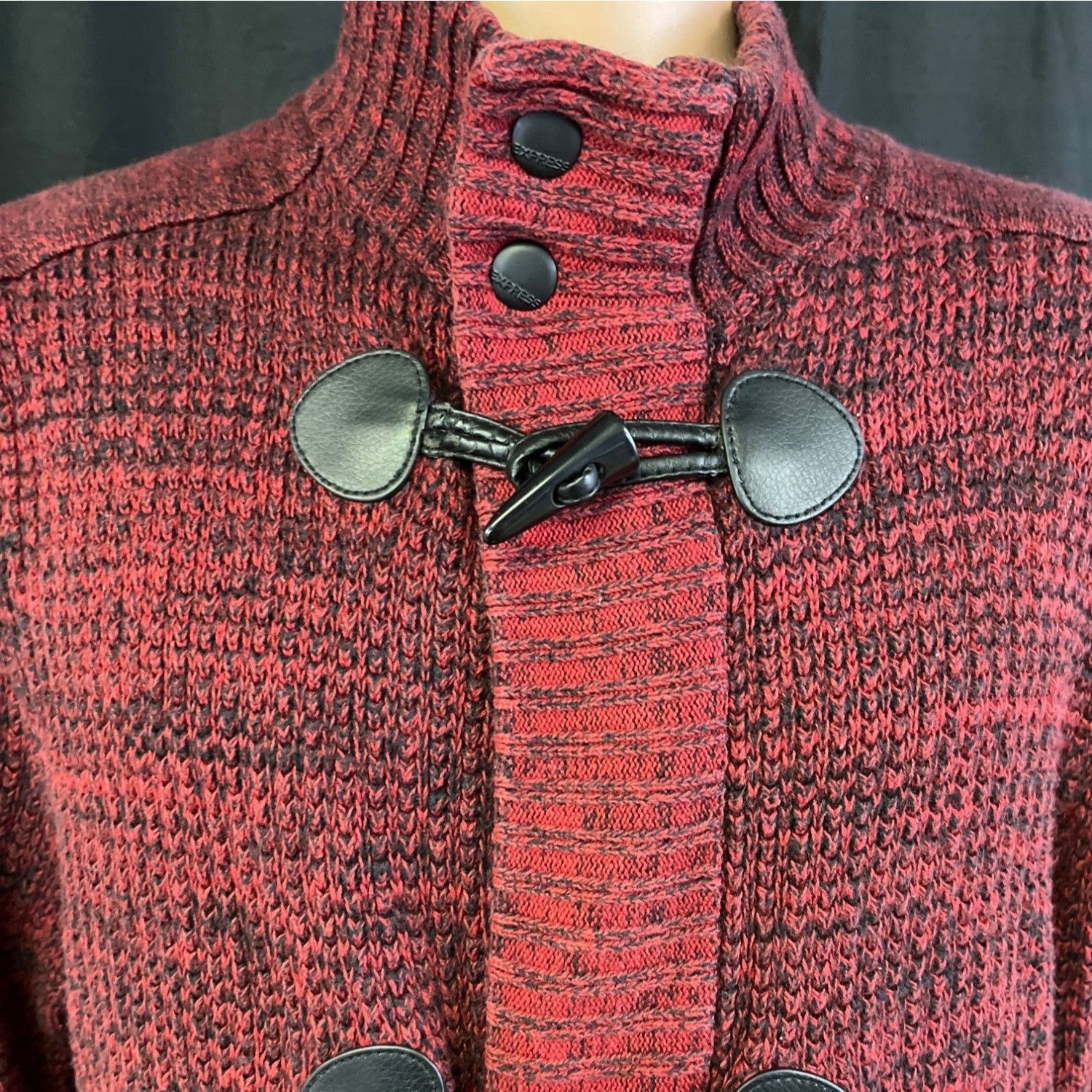Express Express Men's Red Sweater/Knitted/Zip Up Sized M SKU 4097 Size US M / EU 48-50 / 2 - 3 Thumbnail