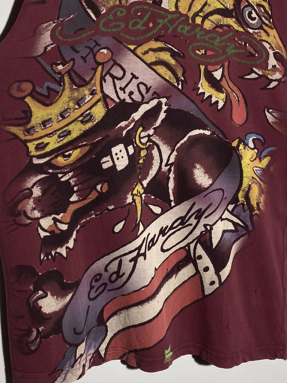 Ed Hardy × Vintage Vintage Ed Hardy Japanese y2k streetwear rare print t-shirt Size US L / EU 52-54 / 3 - 3 Thumbnail