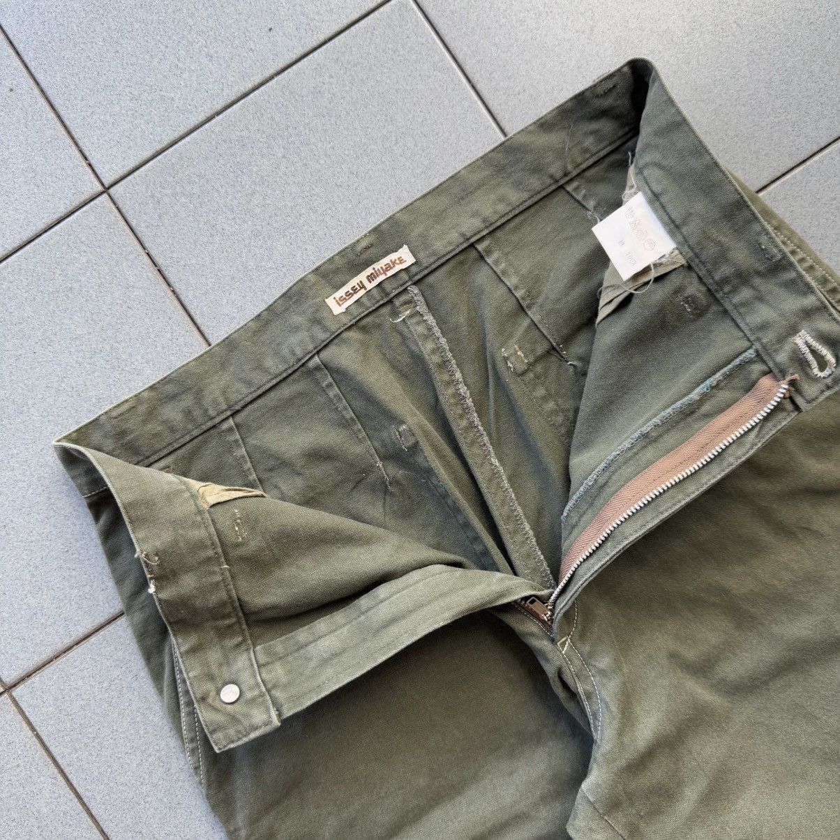 Issey Miyake Vintage 80s Issey Miyake White Stitching Military Trouser Size US 28 / EU 44 - 1 Thumbnail