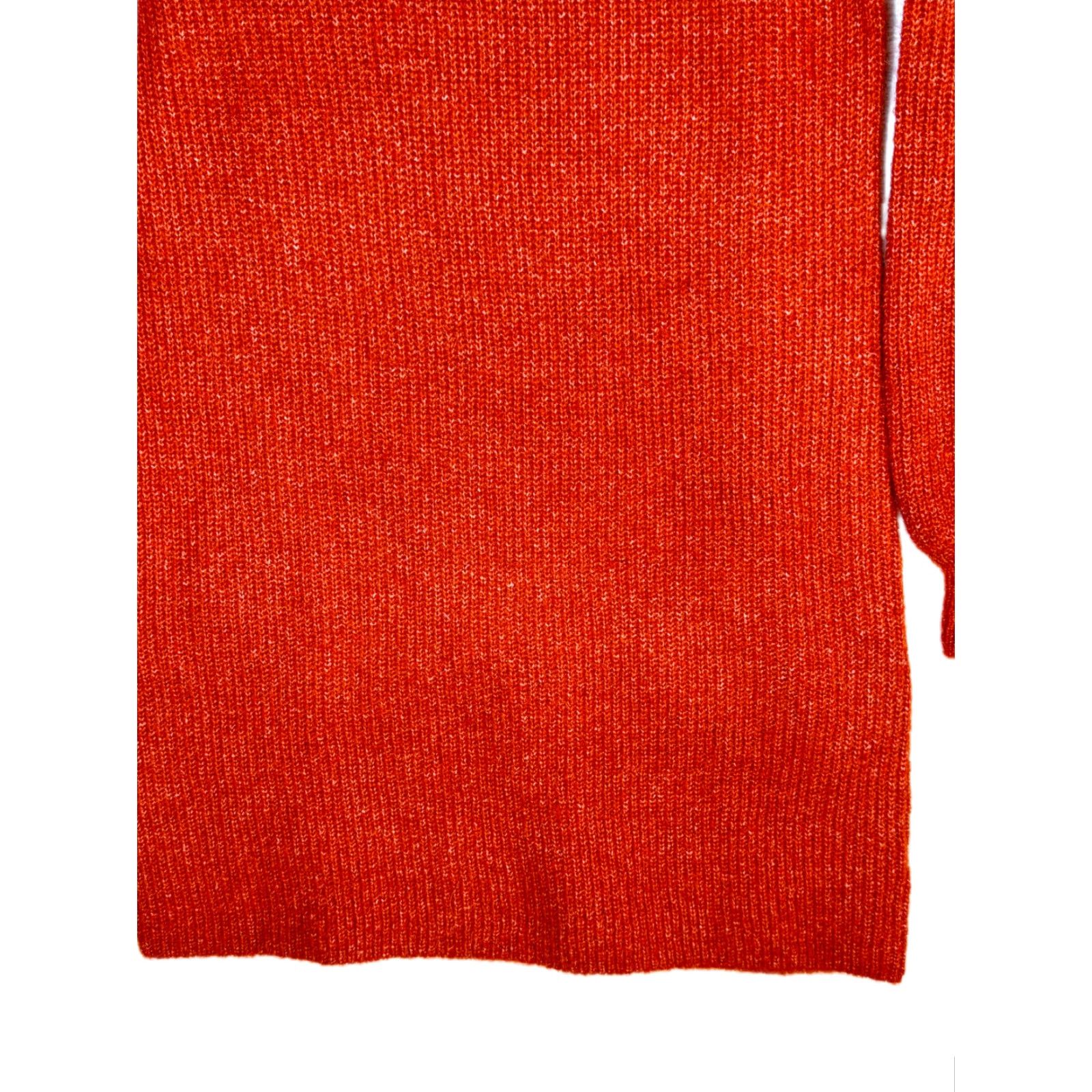 Vintage Cupcakes & Cashmere Women's Sweater Burnt Orange Knit Mock-Neck S OS Pullover Casual Size S / US 4 / IT 40 - 3 Thumbnail