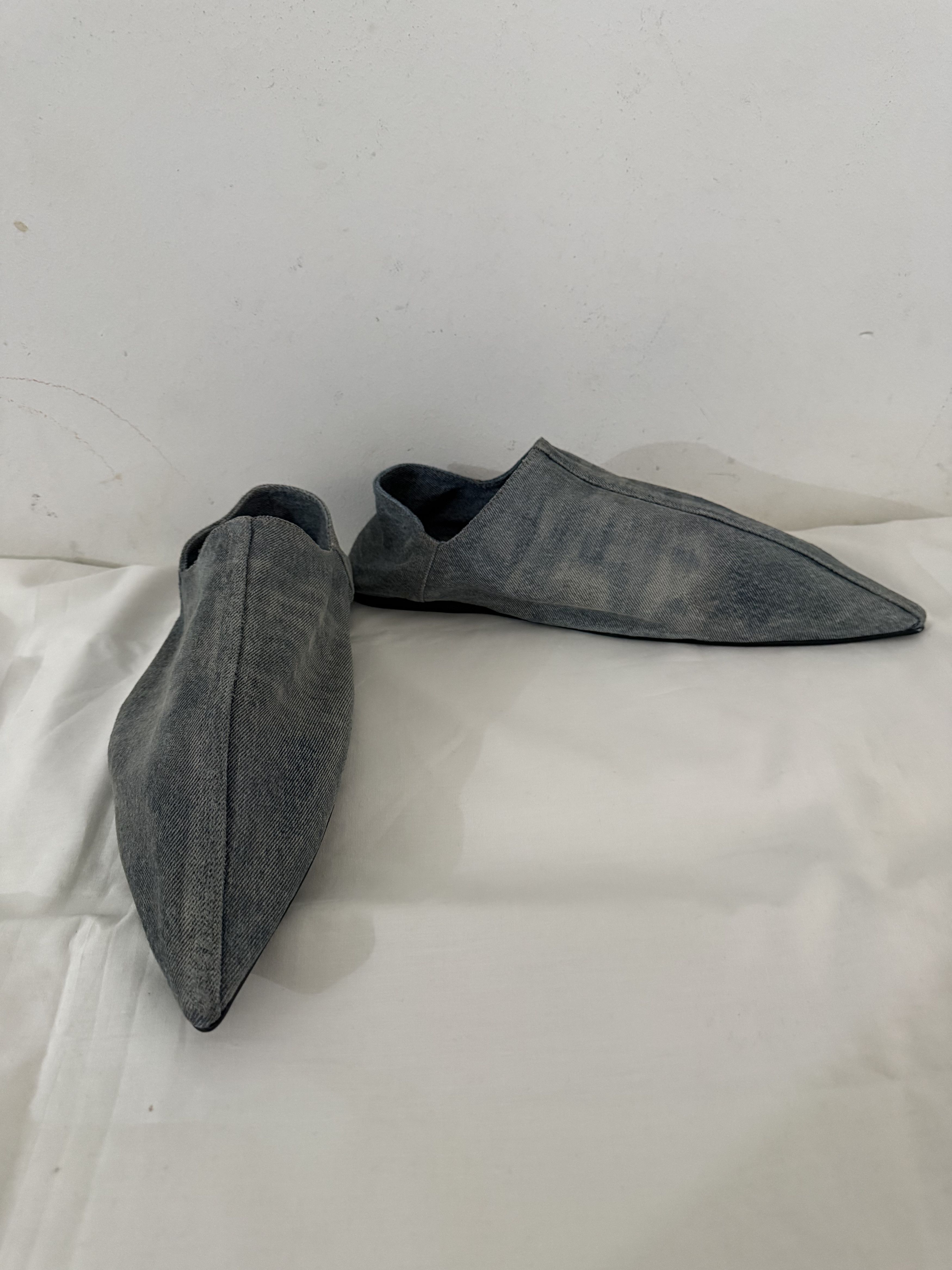 Balenciaga Calfskin Denim Babouche Mules Size US 10 / EU 43 - 6 Thumbnail