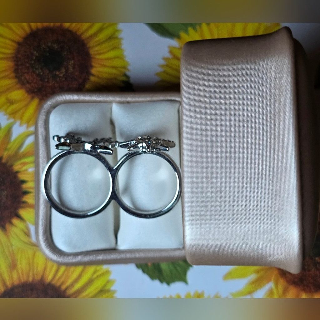 Vera Wang Simply Vera by Vera Wang Silver Star and Arrow Double Ring Size ONE SIZE - 3 Thumbnail