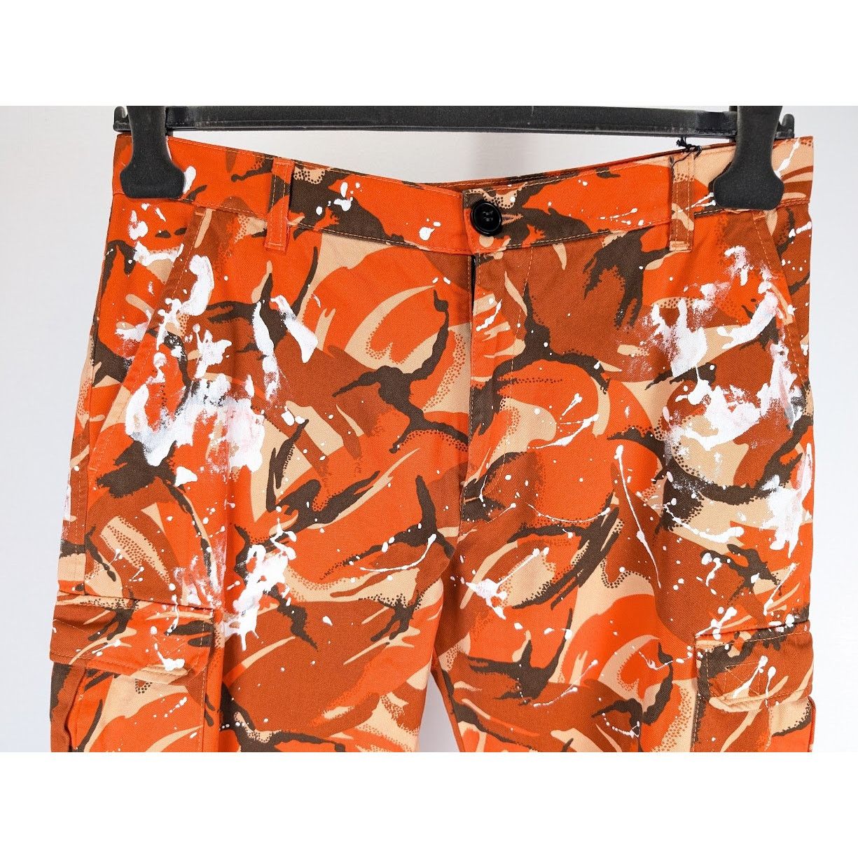 Martine Rose o1rshd1 Printed Cotton Twill Cargo Trousers in Orange Size US 32 / EU 48 - 12 Thumbnail
