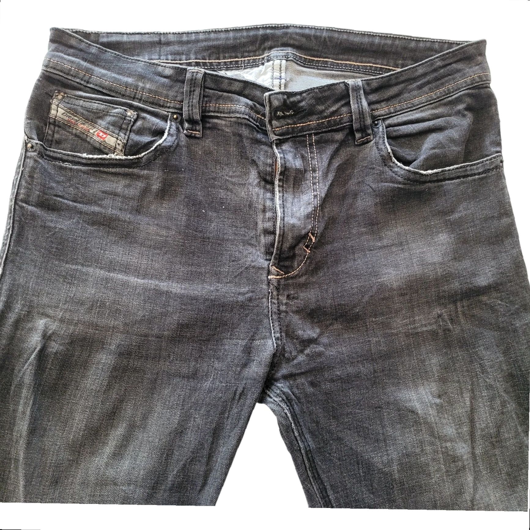 Diesel Diesel Industry Jeans – W34 – Grey – Regular Denim Jeans – 34 in Waist – Dark Wash – Men Size US 34 / EU 50 - 5 Thumbnail