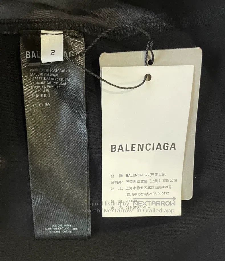 Balenciaga Balenciaga Striped Colorblock Round Neck Printed Letter Lo Size US M / EU 48-50 / 2 - 6 Thumbnail