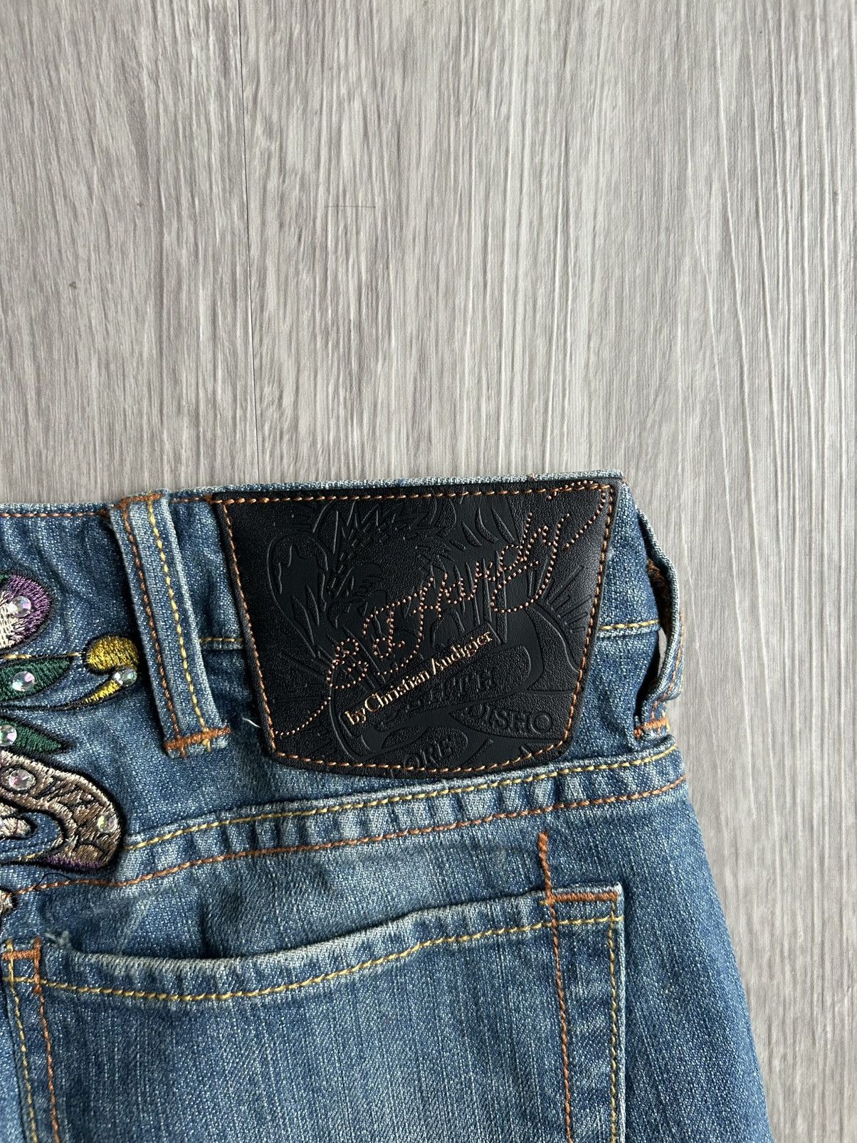 Ed Hardy Ed Hardy Embroidered Love Kills Slowly Jeans Size 30 Size 30" / US 8 / IT 44 - 4 Thumbnail