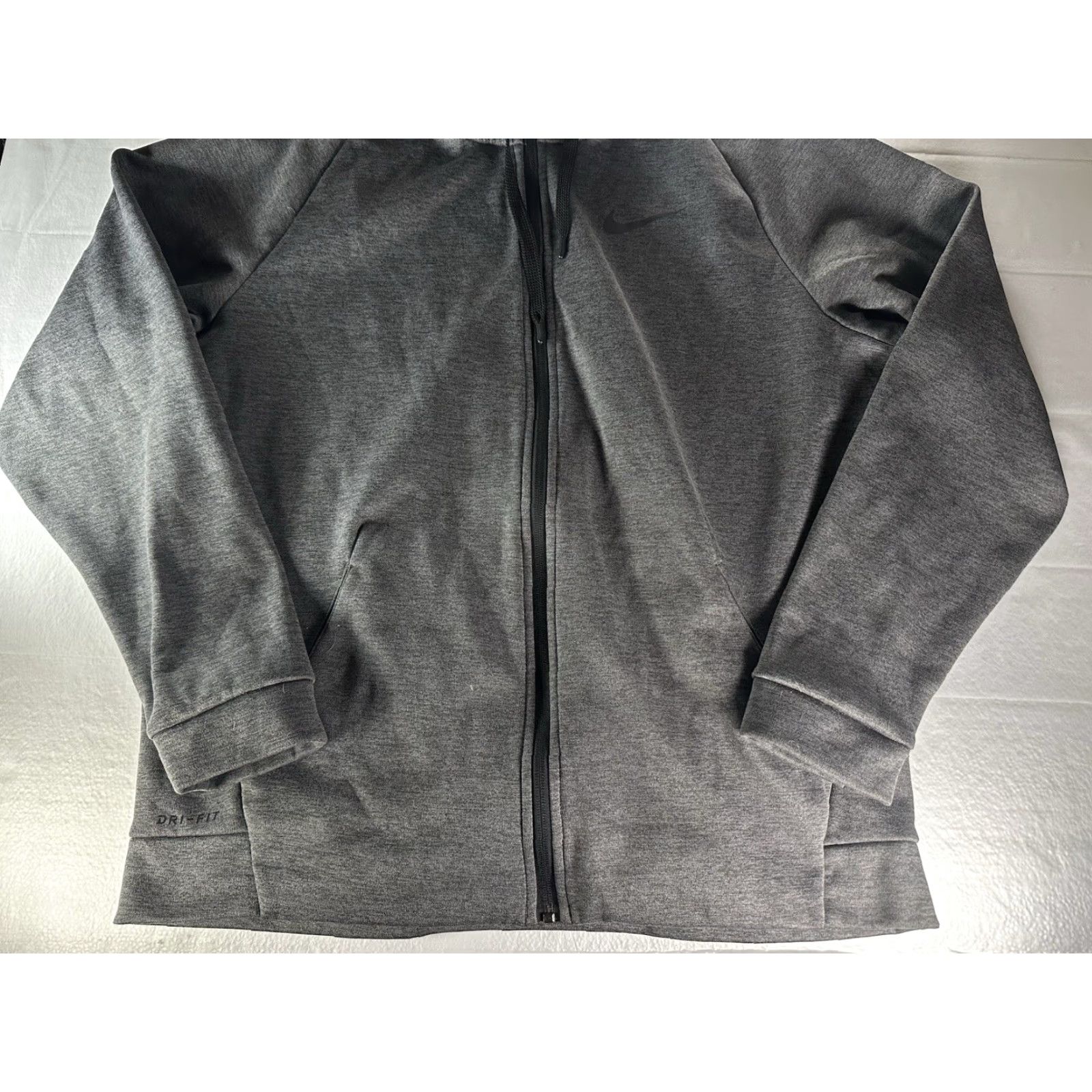 Nike Nike Full-Zip Jacket Mens Large Charcoal Heather Therma-Fit Lightweight Lightweight Zip Nike Sportswear Full Zip Hoodie Size US L / EU 52-54 / 3 - 4 Thumbnail