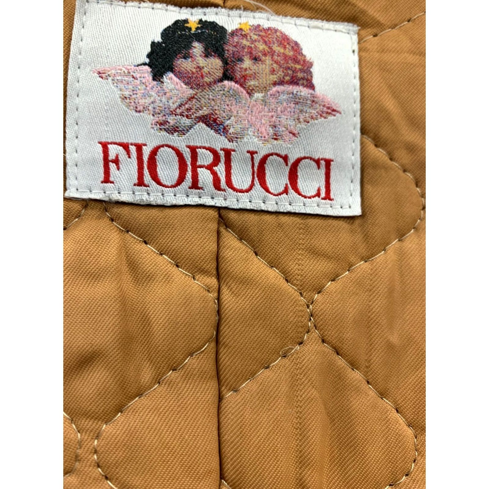Fiorucci VINTAGE Fiorucci Jacket Women Medium Brown Bouclé Faux Fur Collar Italy Cherub Logo 90s 00s Size M / US 6-8 / IT 42-44 - 3 Thumbnail