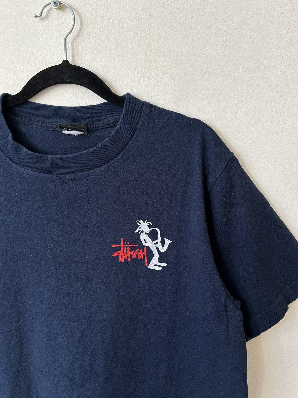 Vintage Stussy Jazz Man Outdoor Logo Tee Shirt - Tops