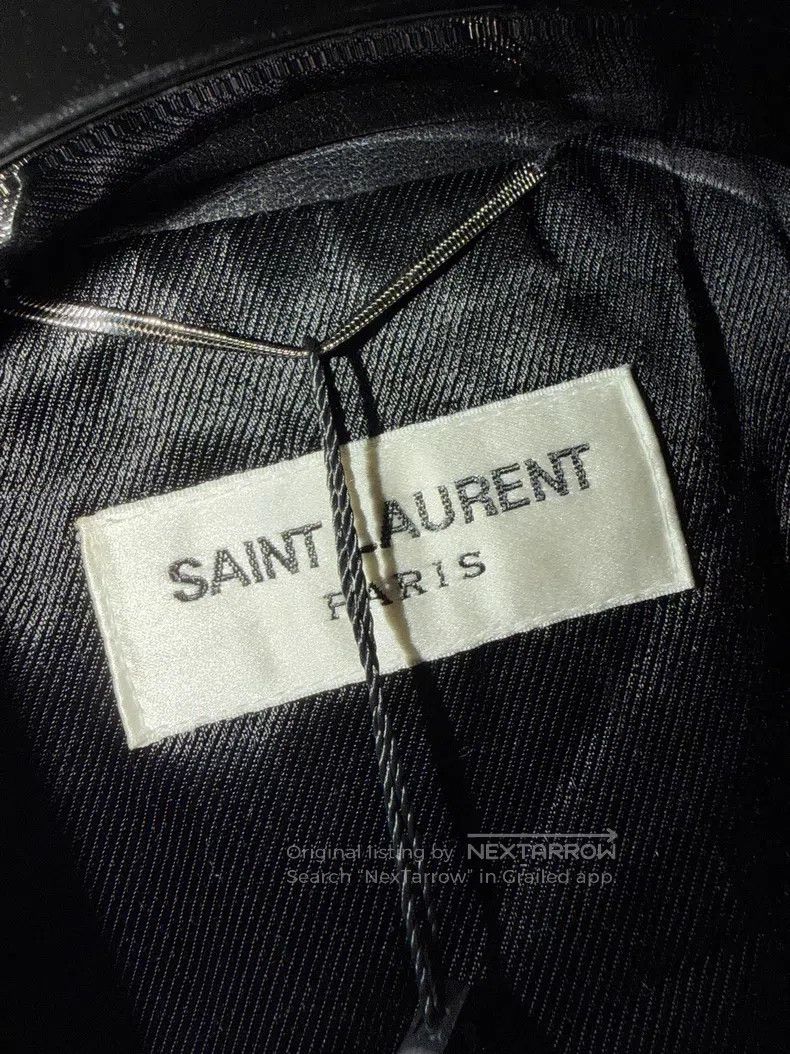 Saint Laurent Paris Saint Laurent Paris Motorcycle Leather Jacket Size US M / EU 48-50 / 2 - 2 Thumbnail