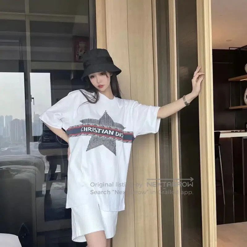 Dior Dior Star Logo Cotton Blend Short Sleeve T. Size XS / US 0-2 / IT 36-38 - 9 Thumbnail