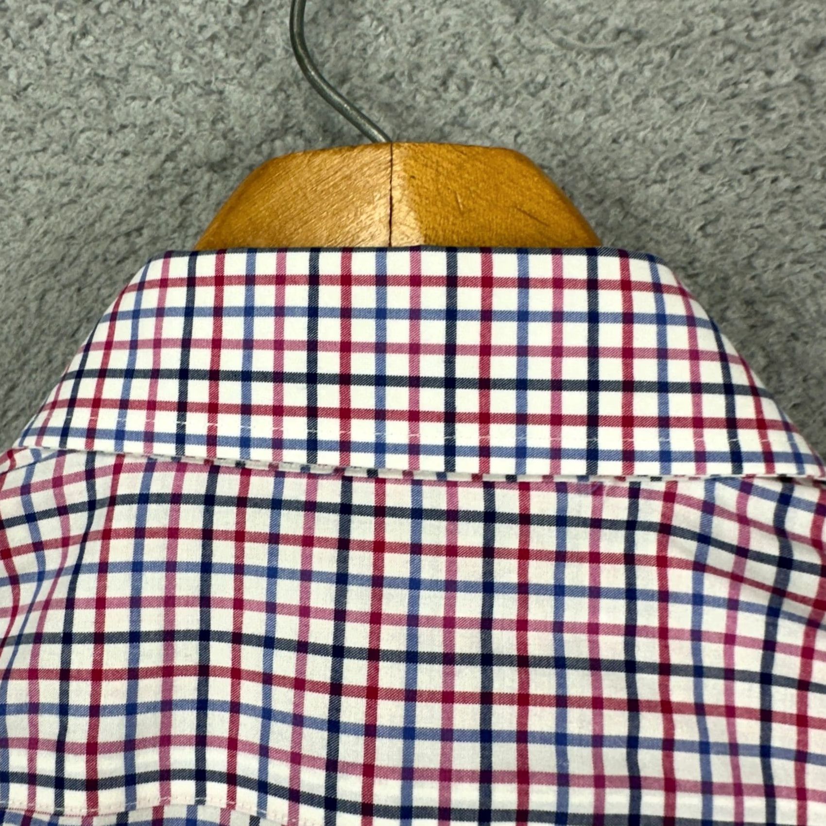 Ralph Lauren Lauren Ralph Lauren Dress Shirt Mens 15.5 34-35 Pink Blue Check Classic Fit Button-Down Collar Shirt Size 42R - 7 Thumbnail