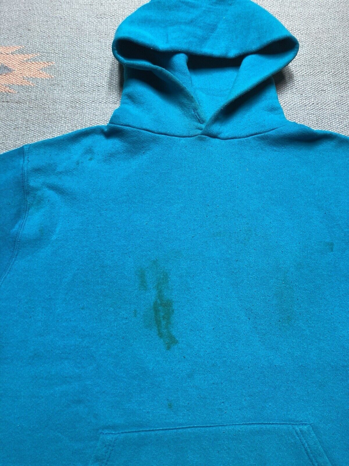 Russell Athletic × Vintage 80s Russell athletic pullover hoodie teal blank teal blue M Size US M / EU 48-50 / 2 - 8 Thumbnail