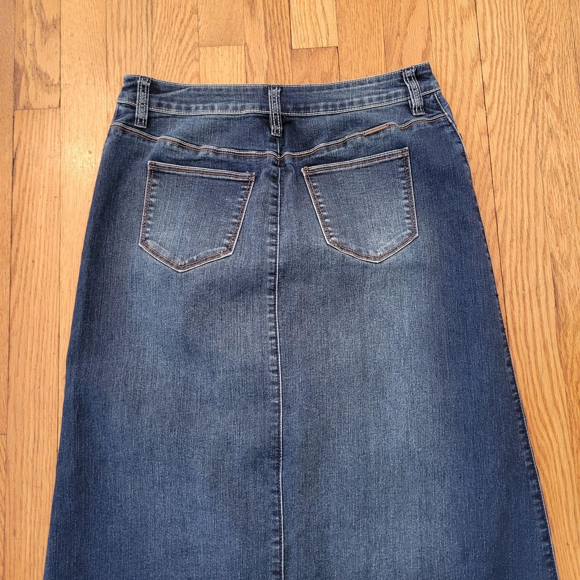 Other SOHO New York Denim Maxi Skirt 4 Frayed Hem Dark Wash Blue J Size 30" / US 8 / IT 44 - 7 Thumbnail
