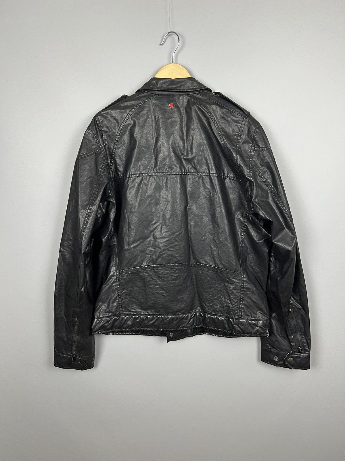 Strellson Strellson Swiss Cross mens motorcycle waxed cotton jacket Size US XL / EU 56 / 4 - 6 Thumbnail