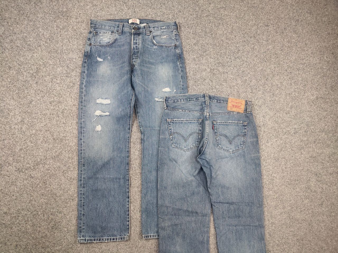 Levi's Vintage Levis 501 Straight Leg Distressed Faded Denim Jeans Size US 33 - 18 Thumbnail