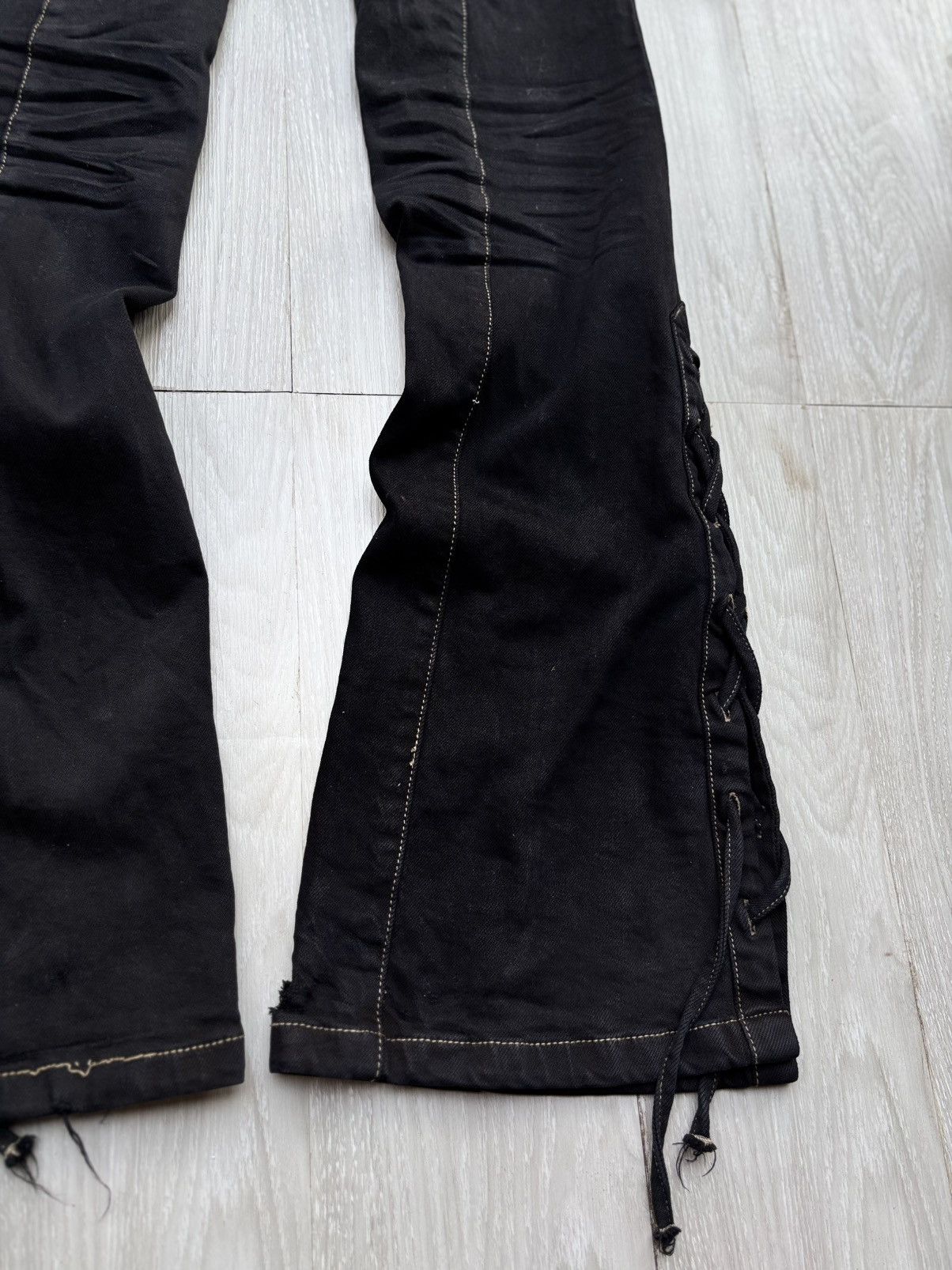 Japanese Brand YUSE lace up flare jeans Size US 26 / EU 42 - 7 Thumbnail