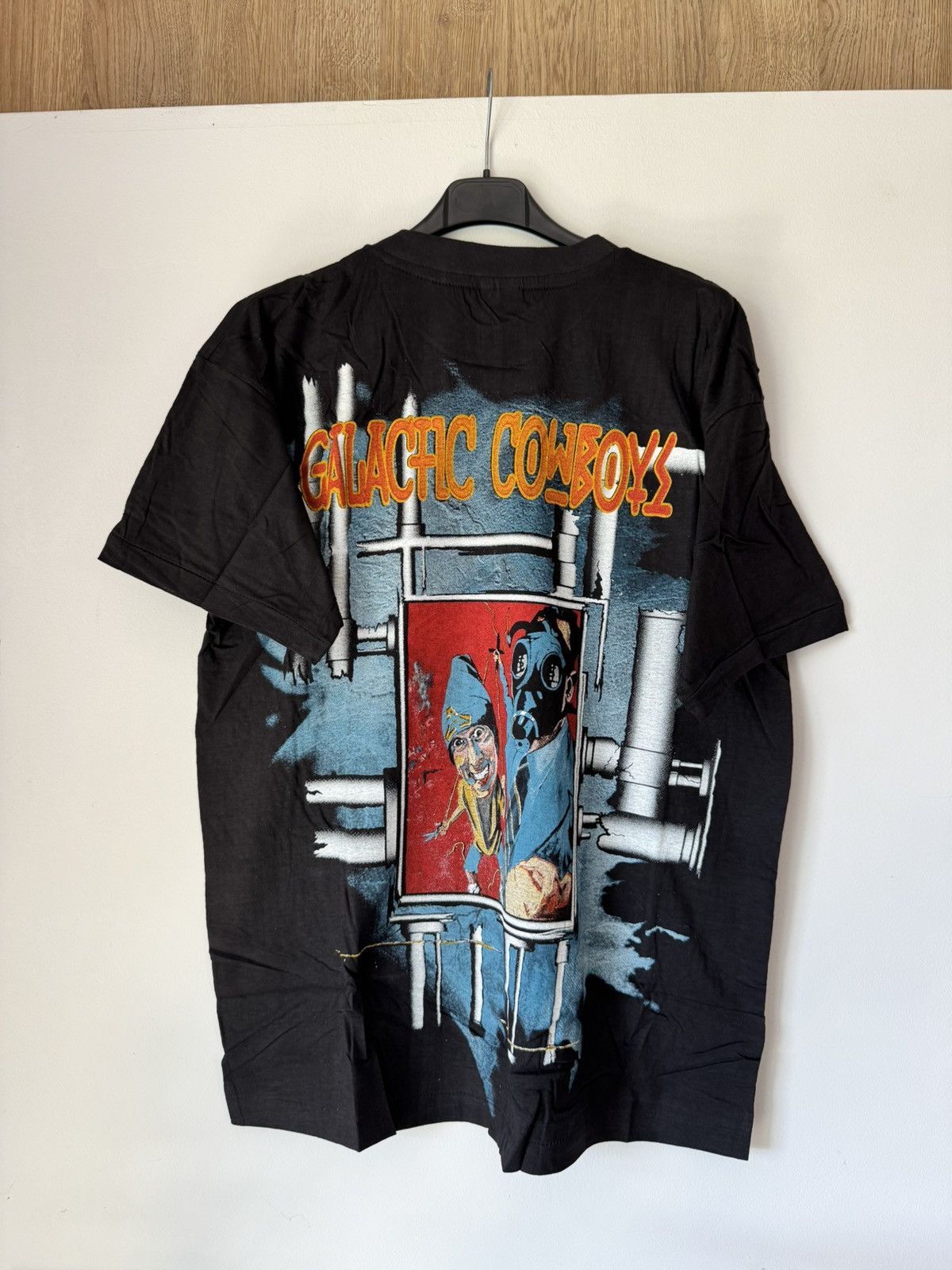 Band Tees Vintage 90s Galactic Cowboys Machine Fish Metal Band Tee Size US L / EU 52-54 / 3 - 1 Thumbnail
