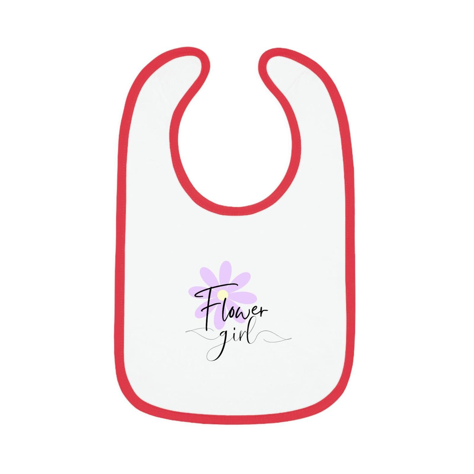 Designer Flower Girl Ideas, Baby Bib for Flower Girl, Jersey Bib Size ONE SIZE - 4 Thumbnail