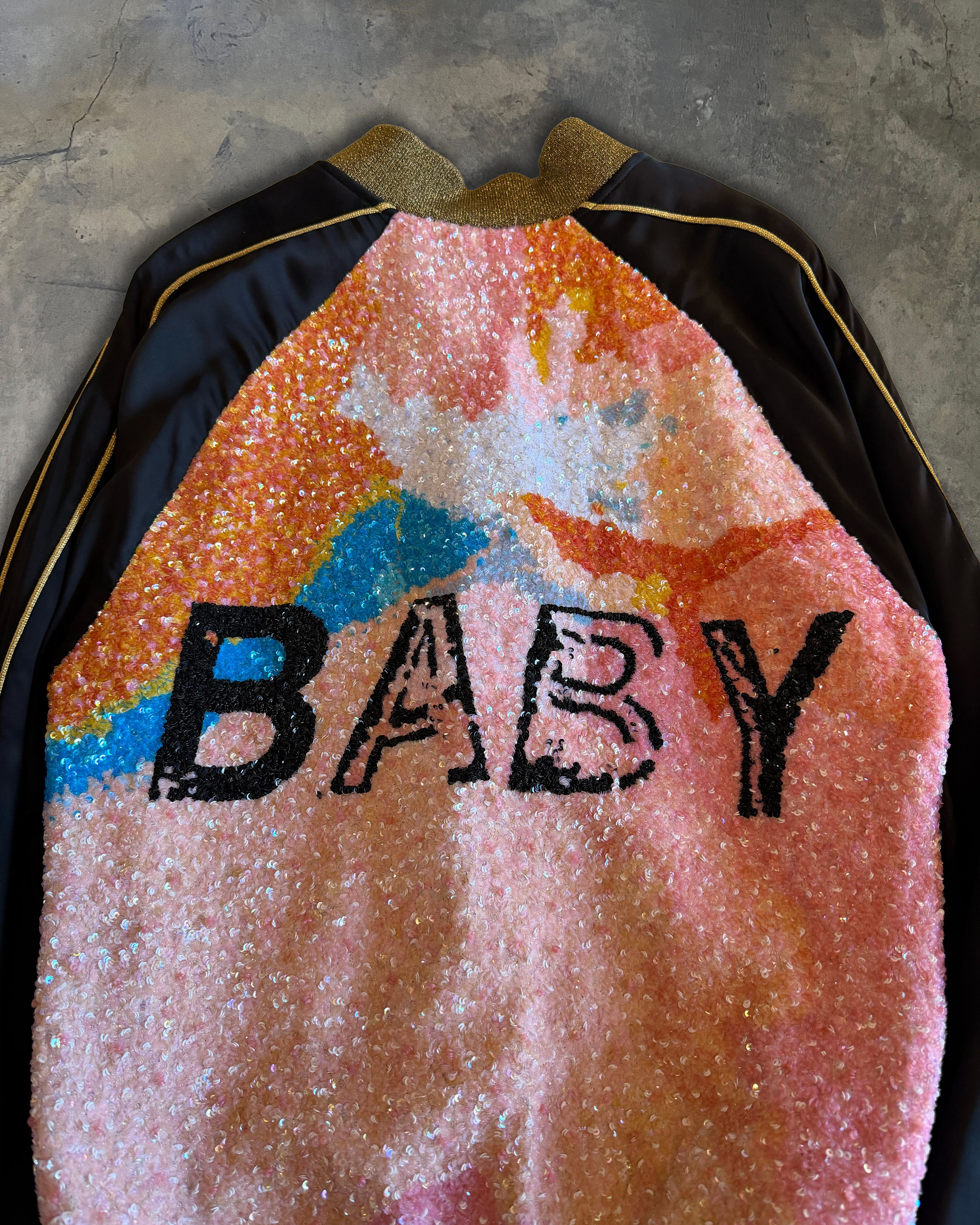 Saint Laurent Paris SAINT LAURENT SS2016 BABY SEQUIN SILK BOMBER Size US M / EU 48-50 / 2 - 4 Thumbnail