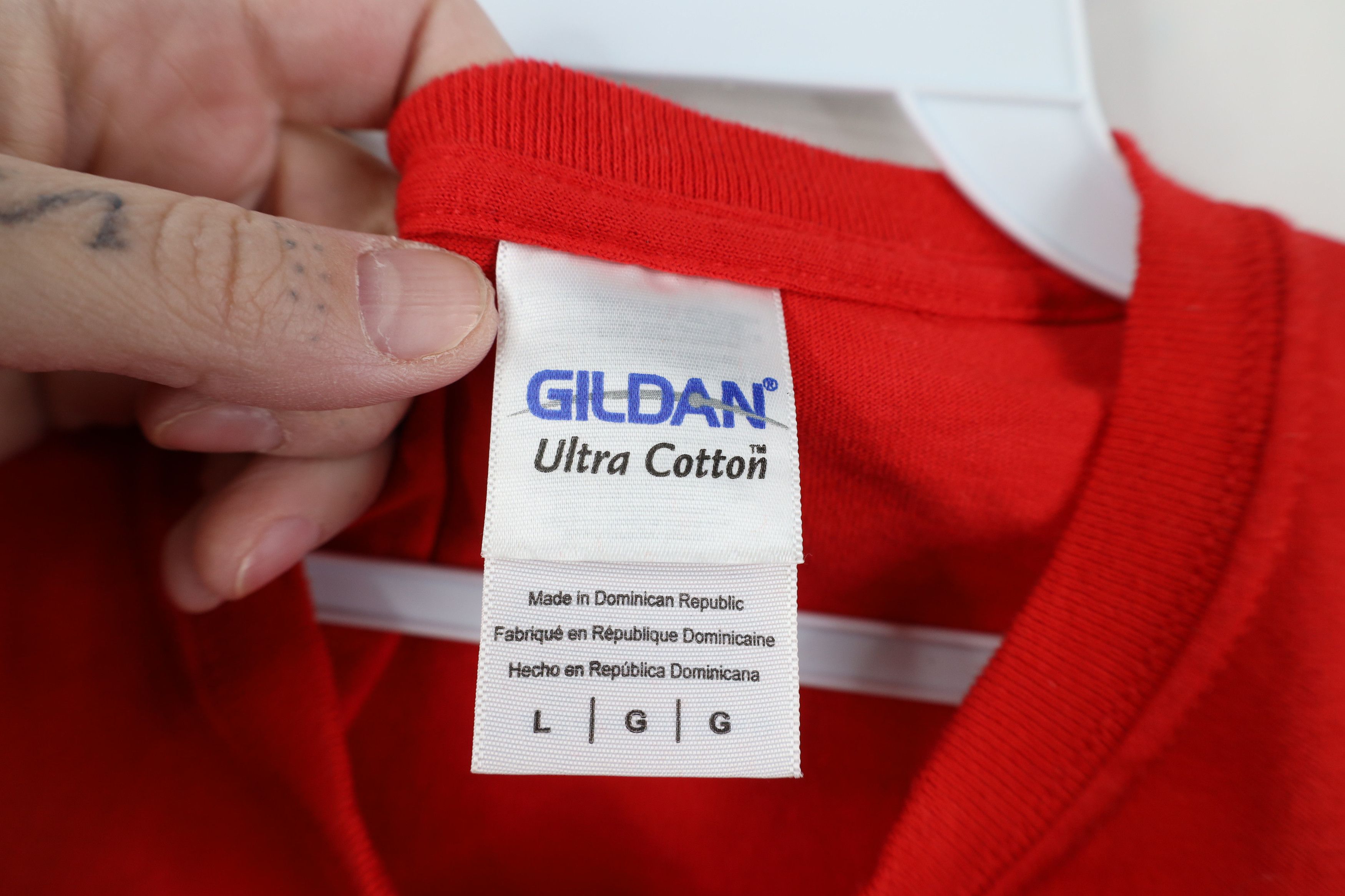 Gildan Vintage Y2K Spell Out NASA Space Short Sleeve T-Shirt Red Size US L / EU 52-54 / 3 - 6 Thumbnail