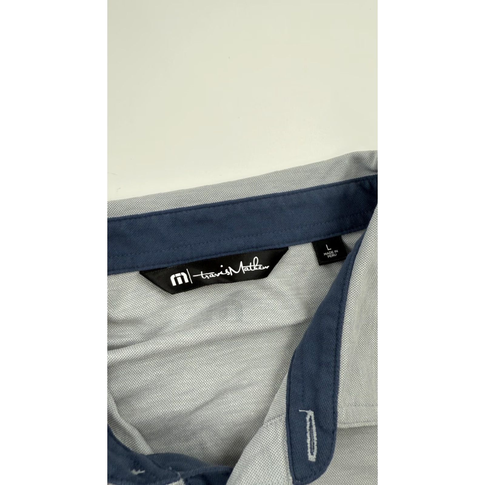 TravisMathew TravisMathew Polo Shirt Mens L Golf Performance Striped Gray Blue Classic Size US L / EU 52-54 / 3 - 3 Thumbnail