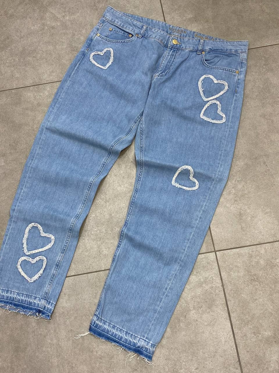 Escada Escada Sport Sexy Boyfriend Embroidered Hearts Denim Pants Size 28" / US 6 / IT 42 - 6 Thumbnail
