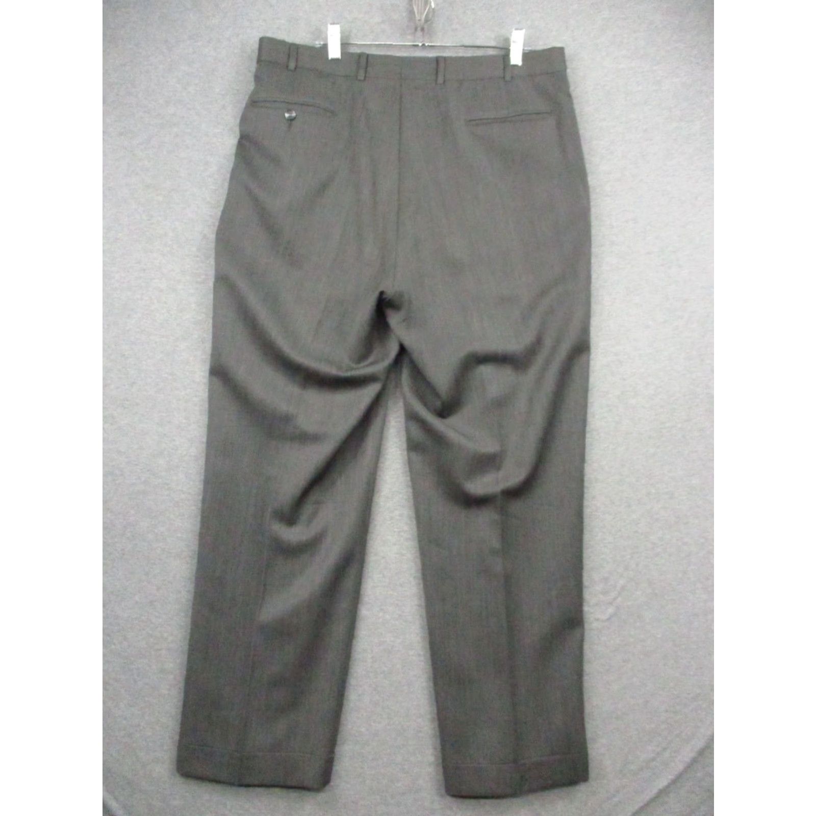 Brooks Brothers Brooks Brothers Mens Dress Pants Gray Wool Stretch 36R Pleated Cuffed Size US 36 / EU 52 - 3 Thumbnail