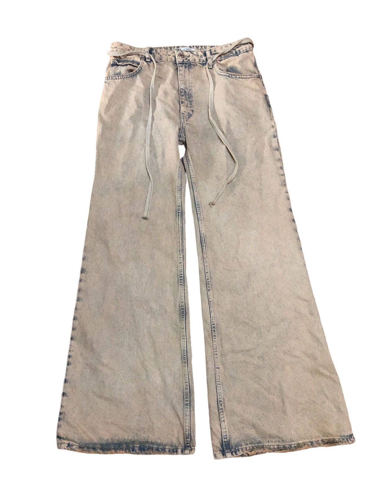 Zara stonewash Bell bottom Flare Denim Pants