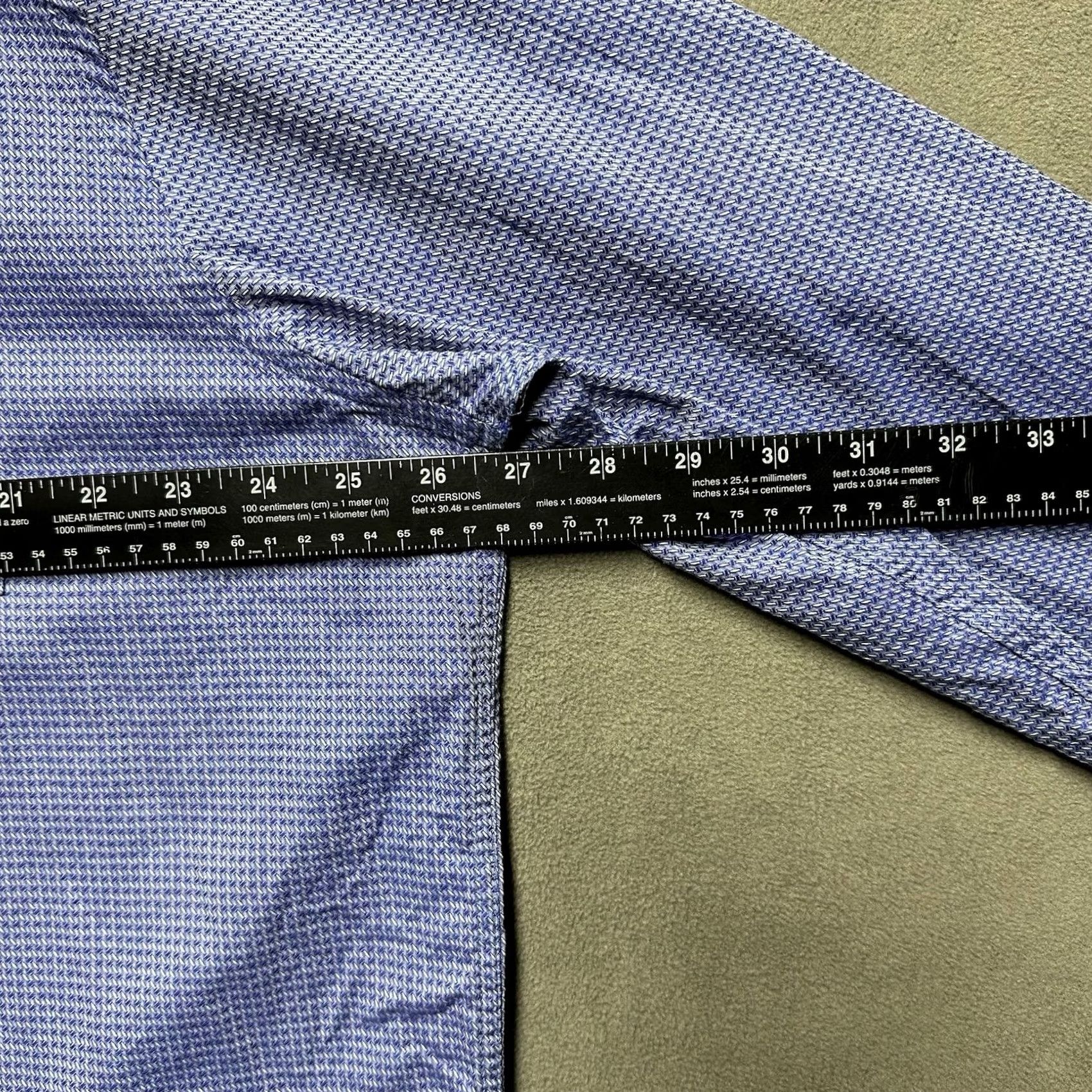 Johnston & Murphy Johnston & Murphy Shirt Geometric Button-Up Cotton Blue 2XL Mens Long Sleeve Regular Fit FSM Size US XXL / EU 58 / 5 - 7 Thumbnail