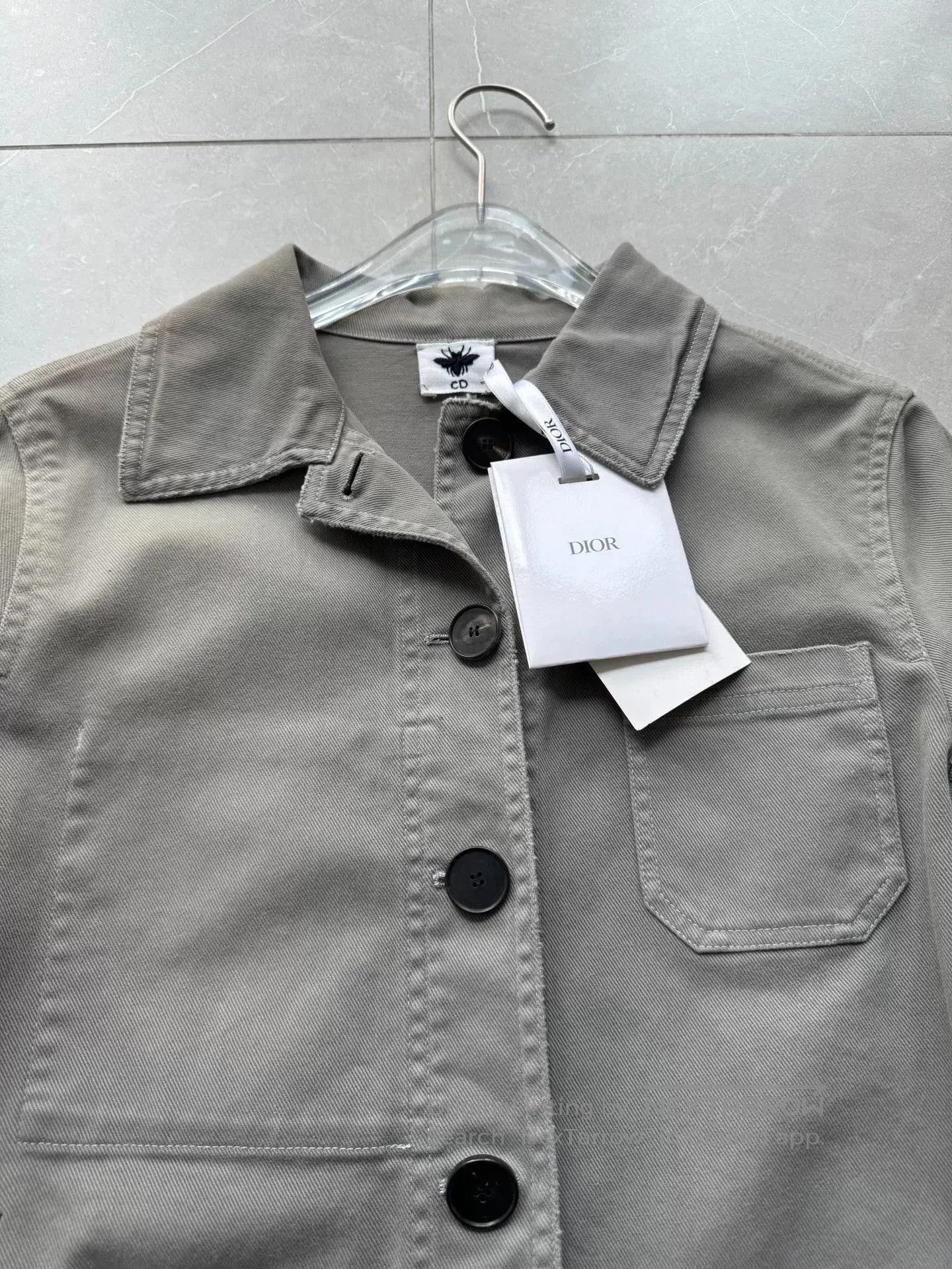 Dior Dior Gray Pocket Long-Sleeve Blazer. Size XXS / US 00 / IT 34 - 3 Thumbnail