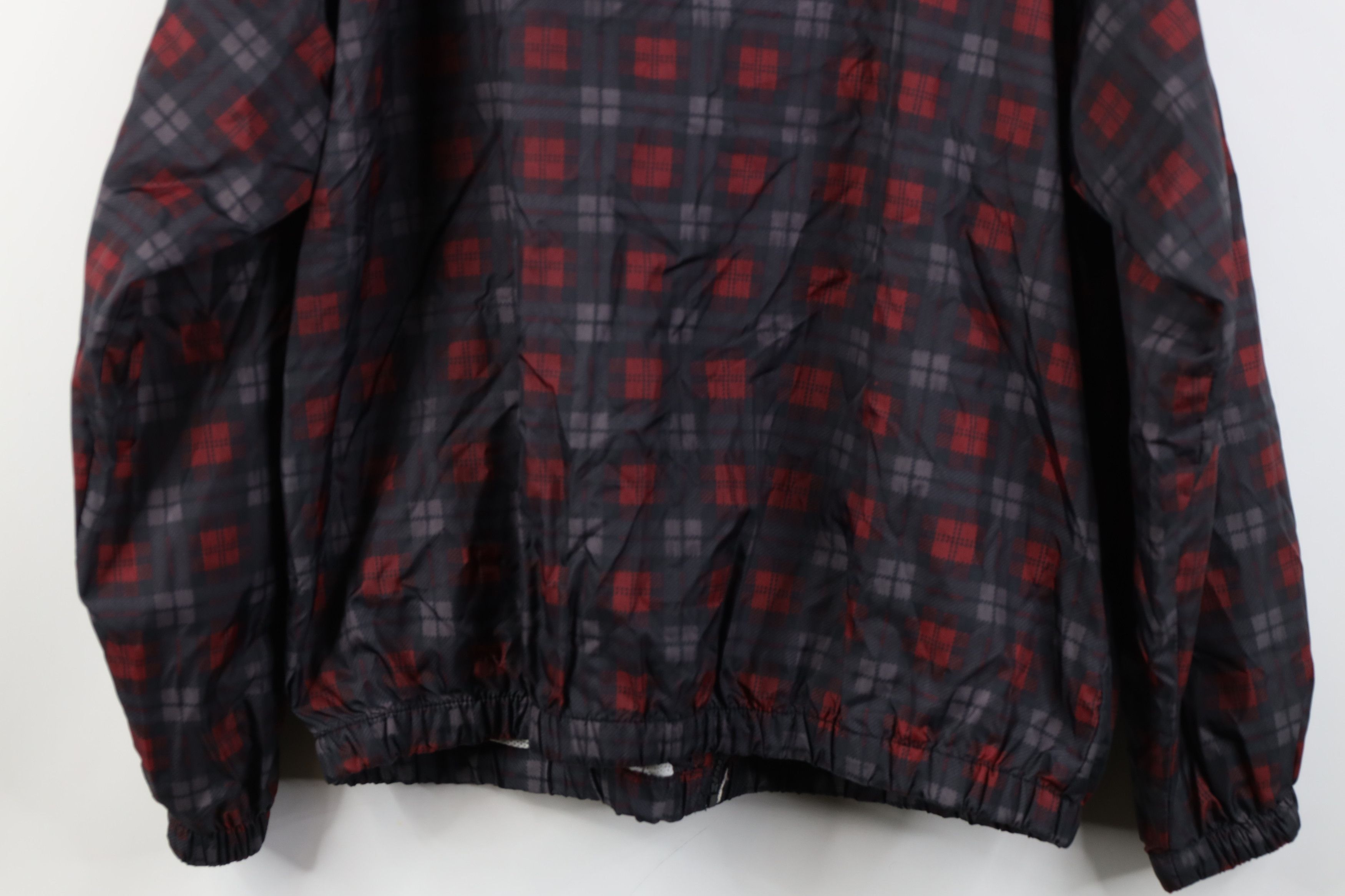 Vintage Vintage 90s Streetwear Full Zip Windbreaker Jacket Red Plaid Size US XL / EU 56 / 4 - 12 Thumbnail