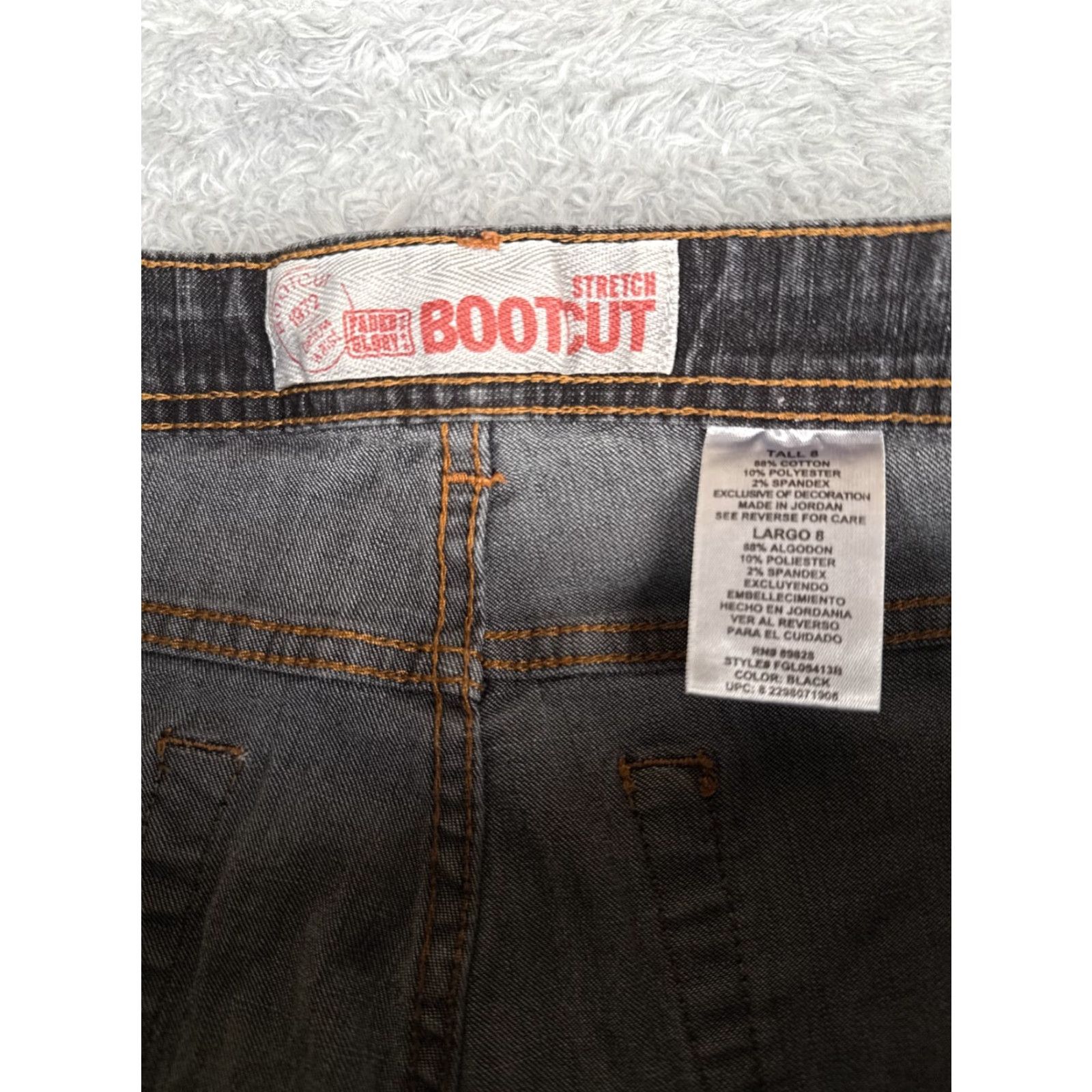 Faded Glory Faded Glory Jeans Womens 8 Tall Black Denim Bootcut Mid Rise Cotton Blend 30x29 Size 30" / US 8 / IT 44 - 6 Thumbnail
