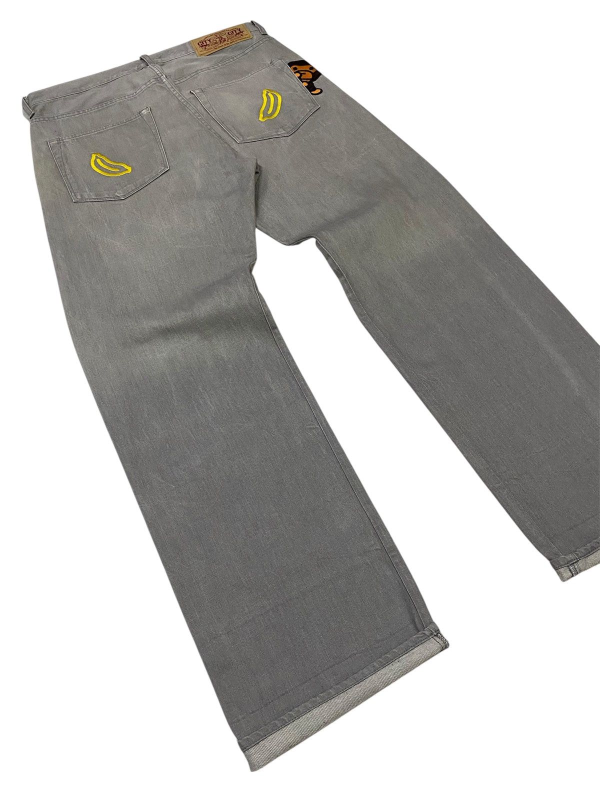 Bape A Bathing Ape Embroidered Logo Button Fly Denim Pants Size US 34 / EU 50 - 25 Thumbnail