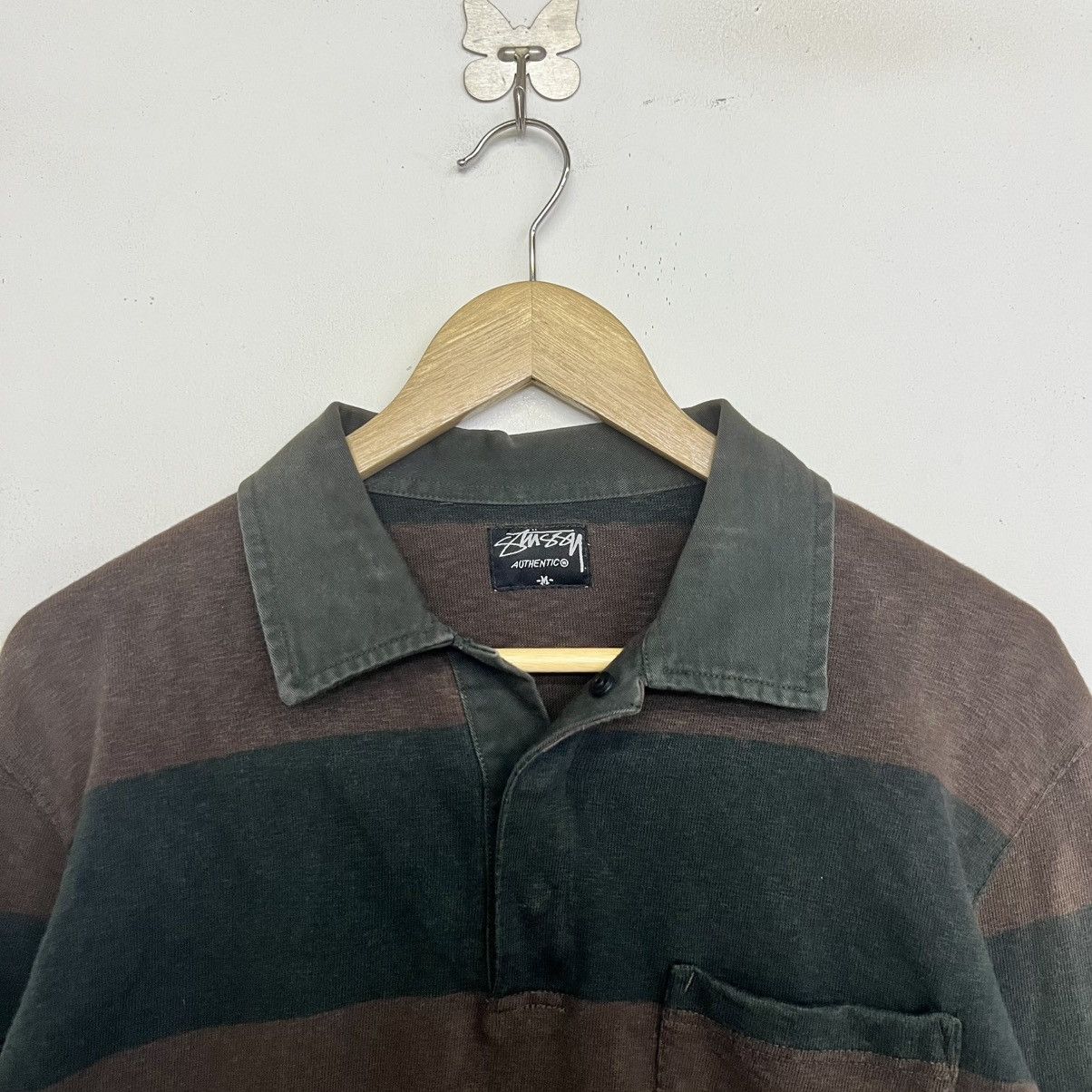 Stussy Stüssy Heavyweight Striped Rugby Polo Shirt Size US M / EU 48-50 / 2 - 2 Thumbnail