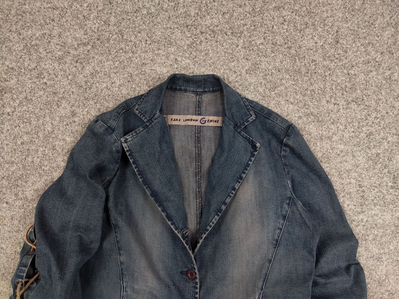 Fake London Genius Vintage Fake London Genius denim blazer jacket Y2k Style Size M / US 6-8 / IT 42-44 - 8 Thumbnail
