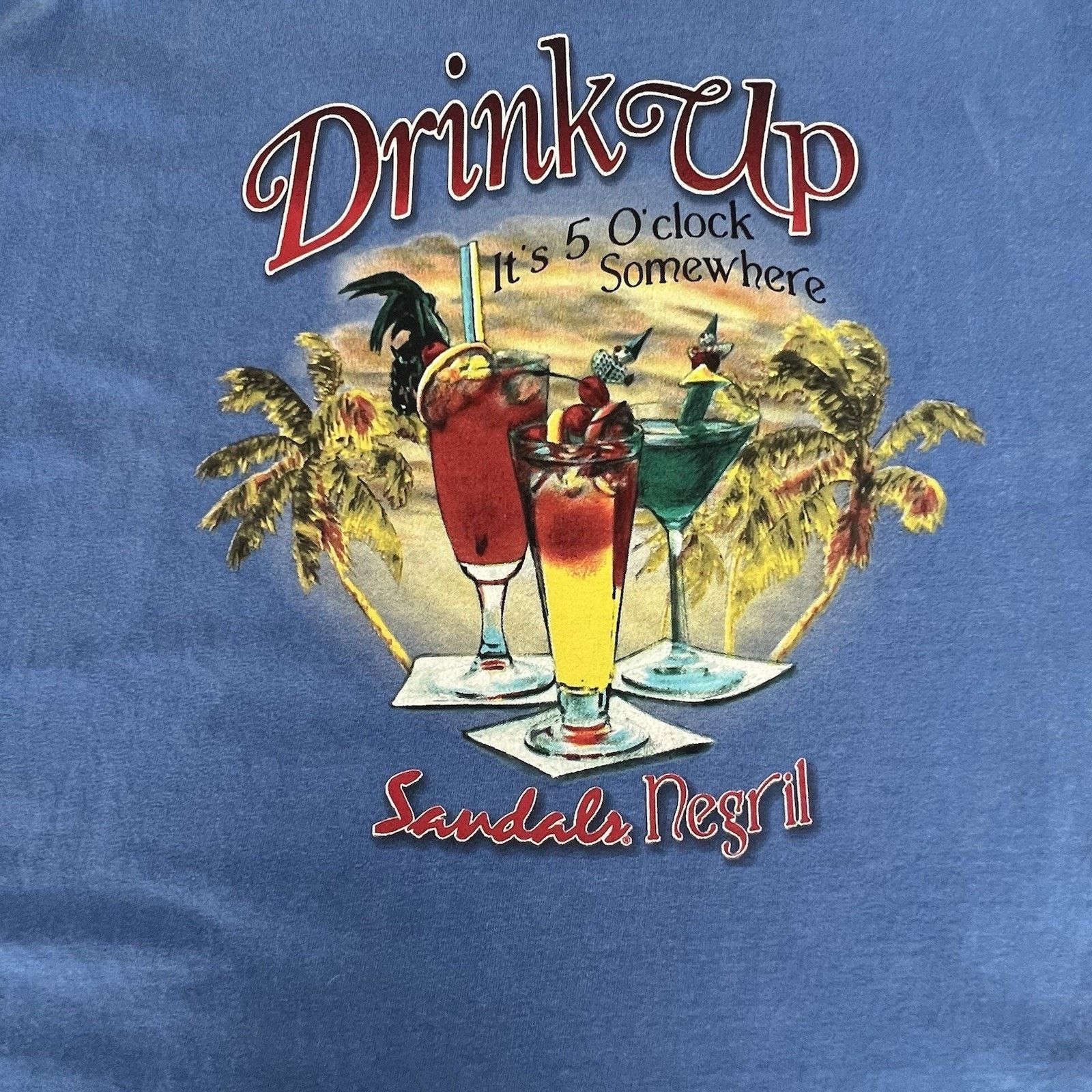 Other Sandals Negril Jamaica 5 O’Clock Somewhere T Shirt LG NWT Size US L / EU 52-54 / 3 - 2 Thumbnail