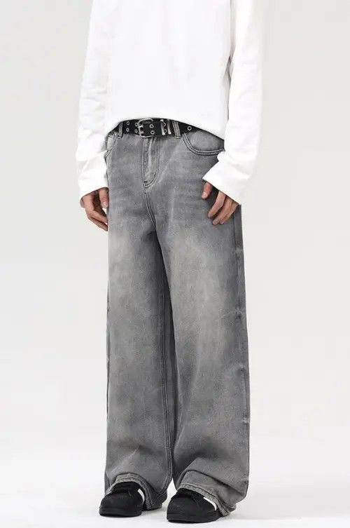 VIBE American high street distressed loose straight baggy jeans Size US 32 / EU 48 - 8 Thumbnail