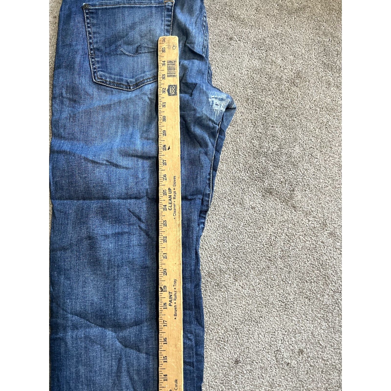 7 For All Mankind 7 For All Mankind Jeans 34x32 Blue Denim Stretch Standard Pants Flaw Mens Size US 34 / EU 50 - 8 Thumbnail