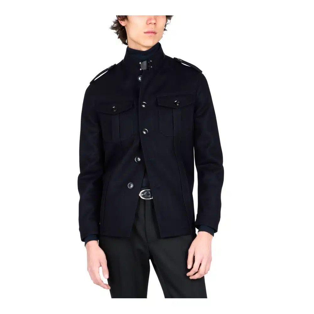 Tom Ford o1loc1c0925 OJS009 Stand Collar Outershirt in Blue Size US XXL / EU 58 / 5 - 2 Thumbnail