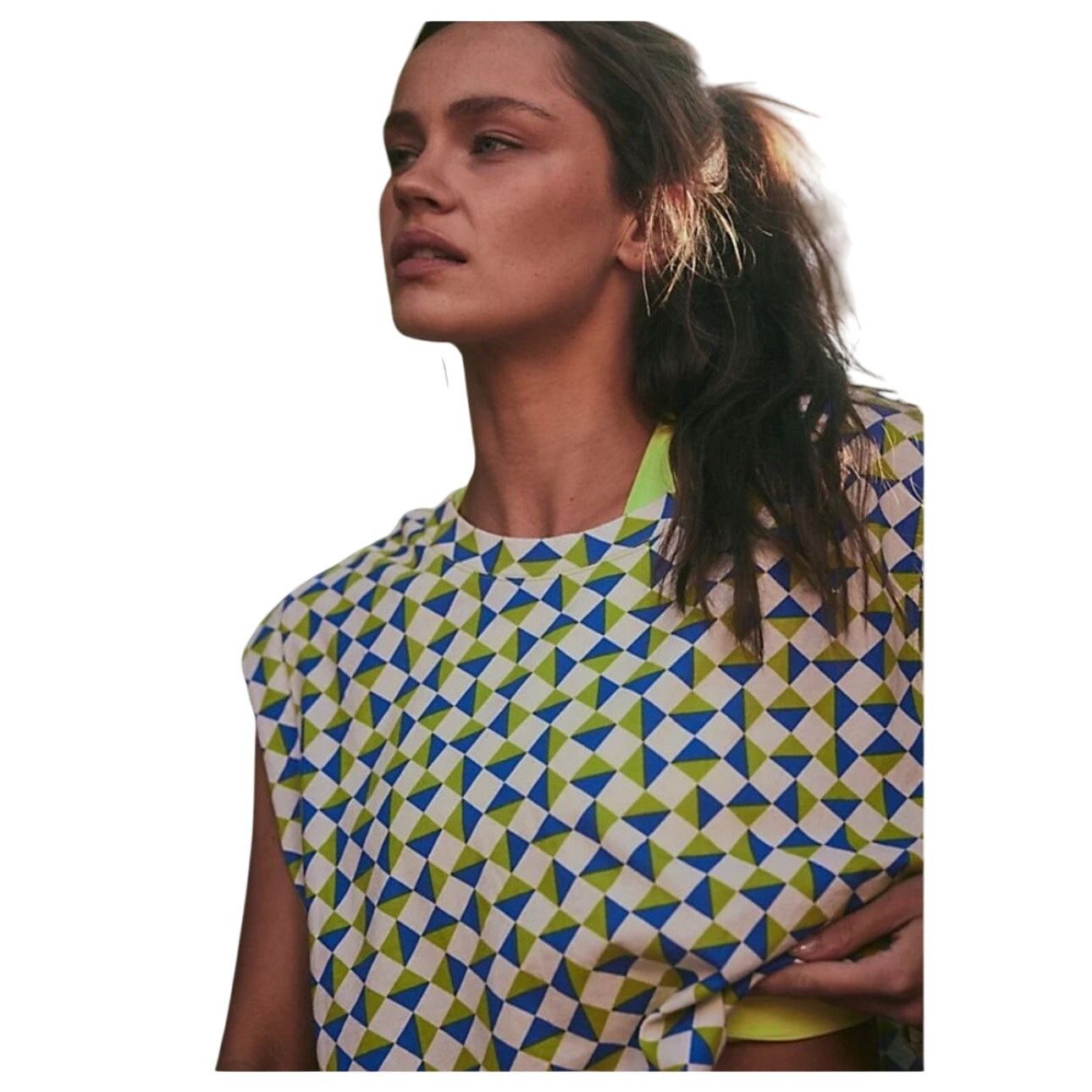 Free People Free People Movement Geo Print Cropped Tank, NWOT Size M Size M / US 6-8 / IT 42-44 - 1 Thumbnail
