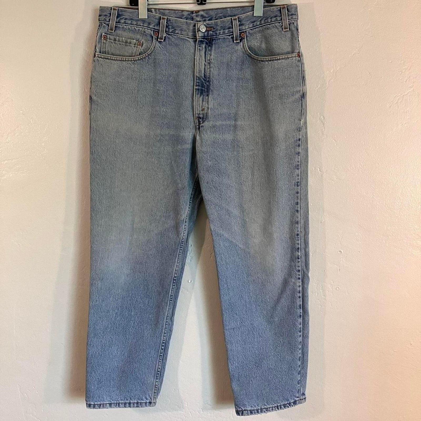 Levi's × Vintage Vintage 90s Levi’s Jeans Light Wash 550 Denim Baggy Size US 40 / EU 56 - 1 Thumbnail