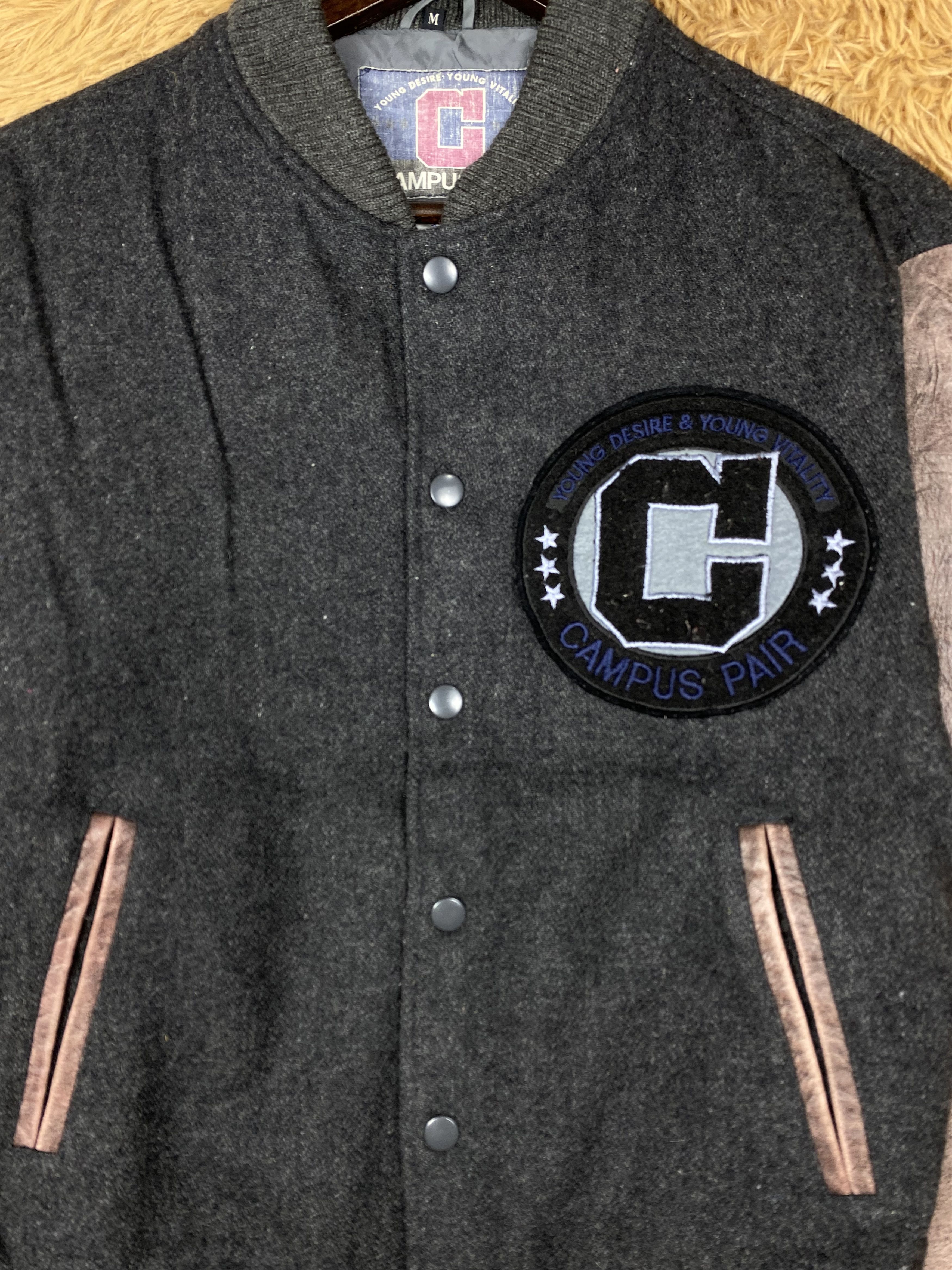 Vintage Vintage Campuspair Leather Sleeve Varsity Jacket DJ0299 Size US M / EU 48-50 / 2 - 4 Thumbnail