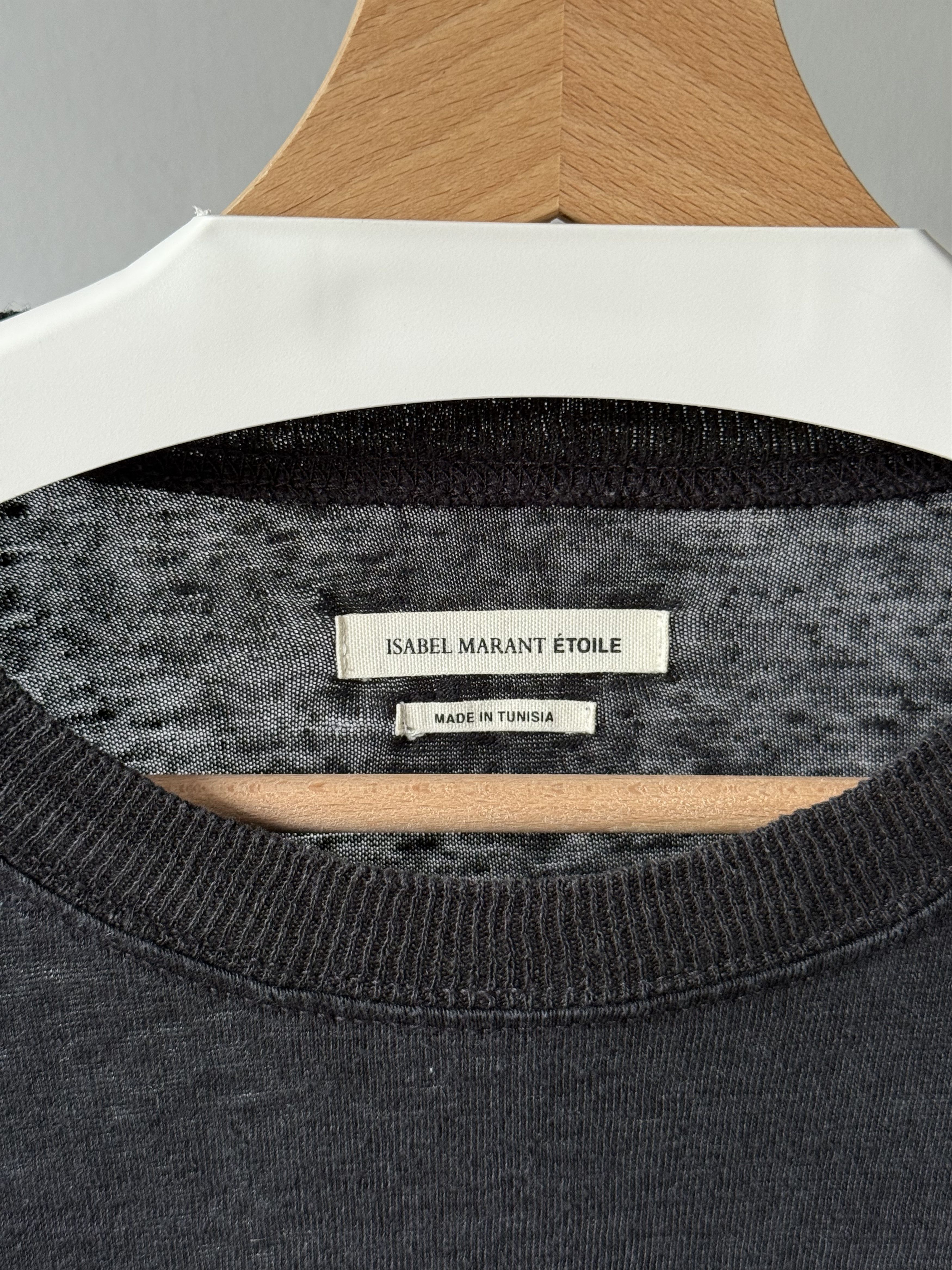 Isabel Marant Etoile Isabel Marant Etoile Black 100% Linen Long Sleeve T-Shirt Size M / US 6-8 / IT 42-44 - 9 Thumbnail