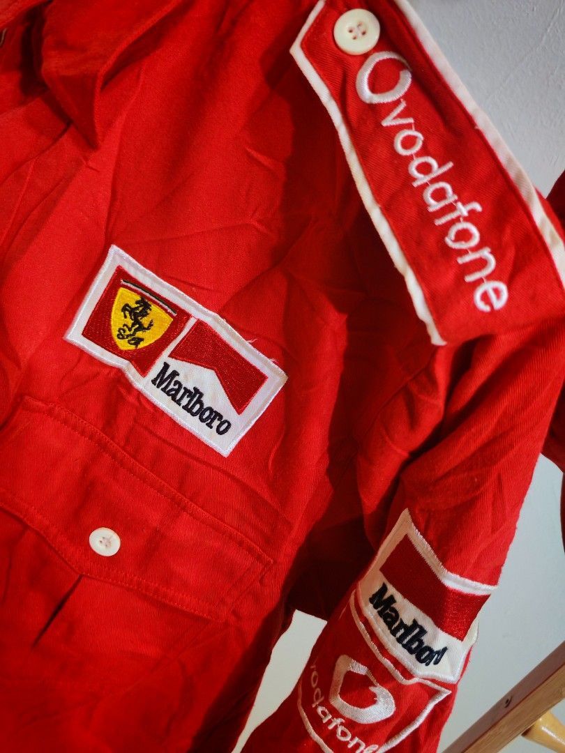 Ferrari Vintage 1996 Ferrari Schumacher F1 Marlboro Button Shirt Size US M / EU 48-50 / 2 - 4 Thumbnail